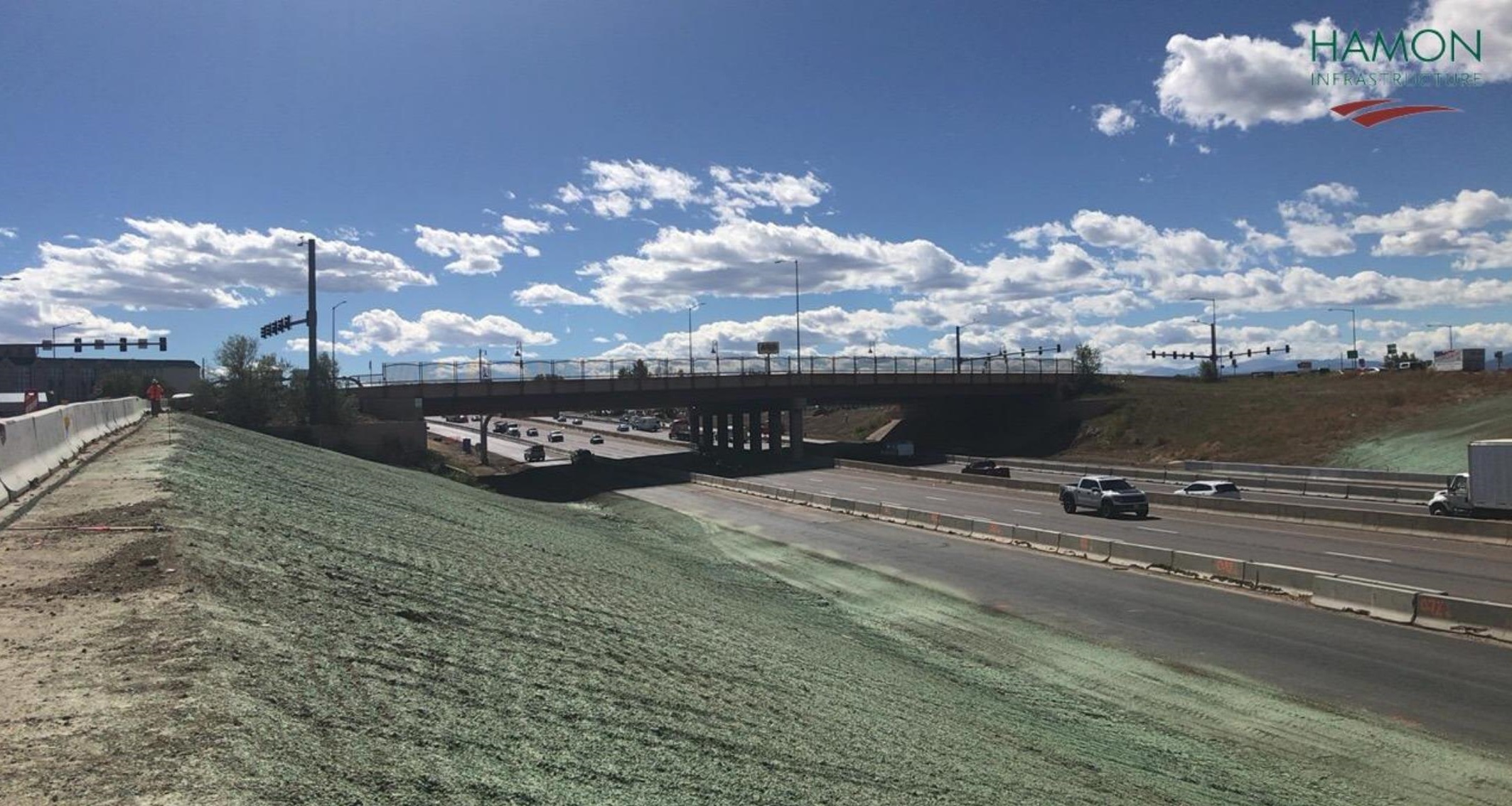 120th Avenue overpass of I-25, northern quadrants final grading and soil stabilization detail image