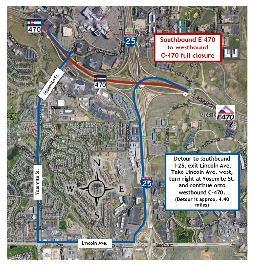 C-470 Closed from I-25 to Yosemite July 30-Aug. 2 detail image