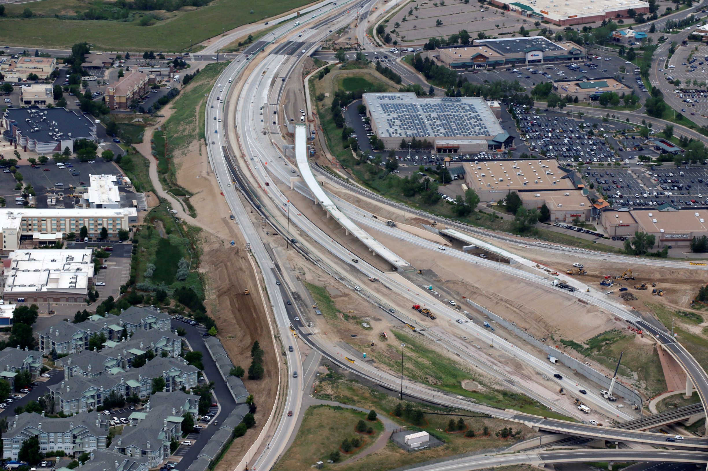 New Westbound Express Lanes and General Purpose Lanes – Facing West.JPG detail image