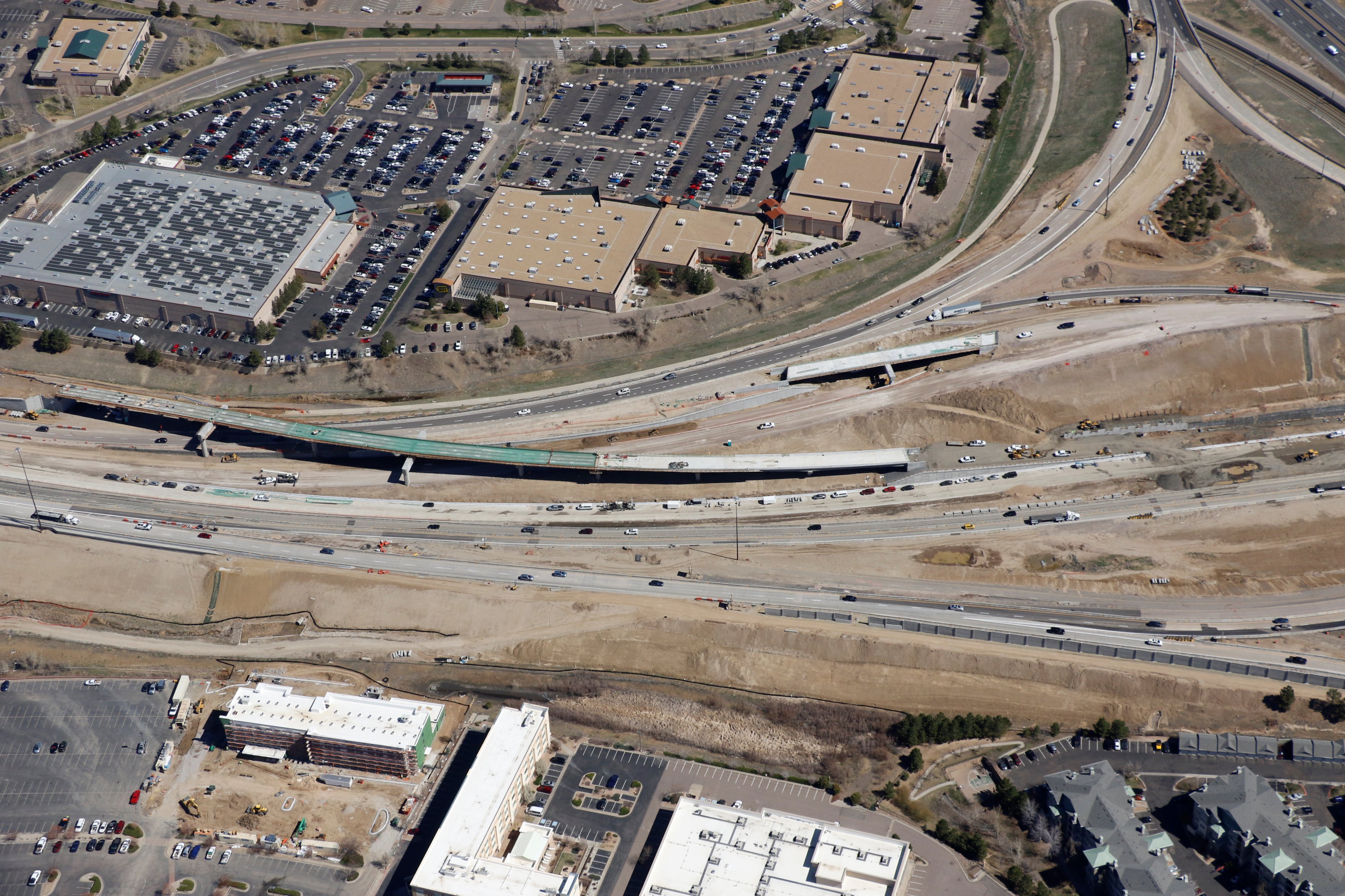 New westbound express lanes and general purpose lanes detail image