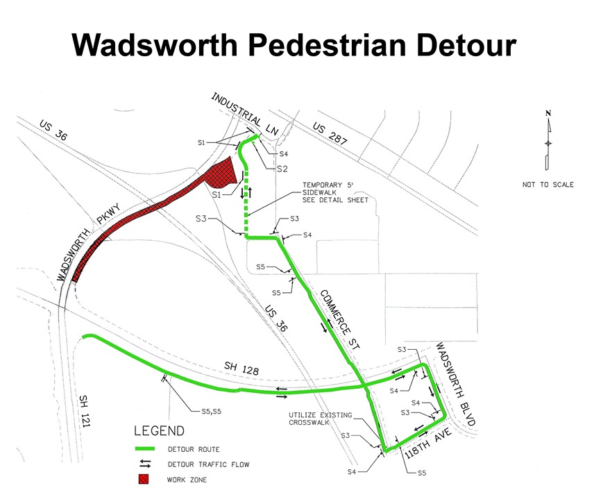 Wadsworth Pedestrian Detour detail image