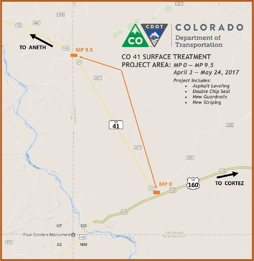 CO 41 Surface Treatment Map