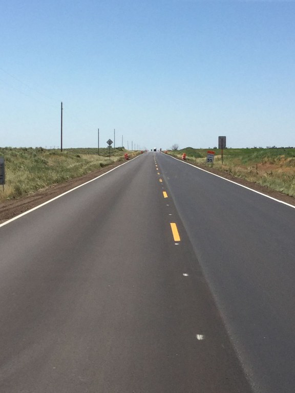 south view of new reclaimed and paved roadway CO 52.JPG