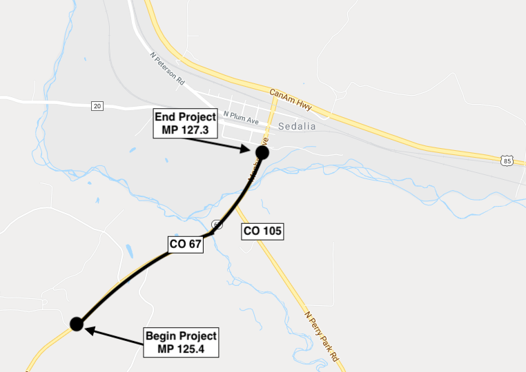 co 67 road and bridge 6-5-19.png co 67 road and bridge map sedalia 6-13-19.png
