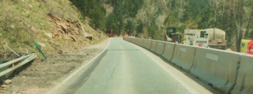 Westbound CO 72 new guardrail barrier detail image