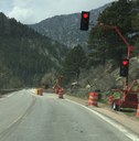 Westbound CO 72 traffic shift at construction zone thumbnail image