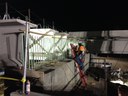 Crews ensure that girders are placed correctly on pier caps. thumbnail image
