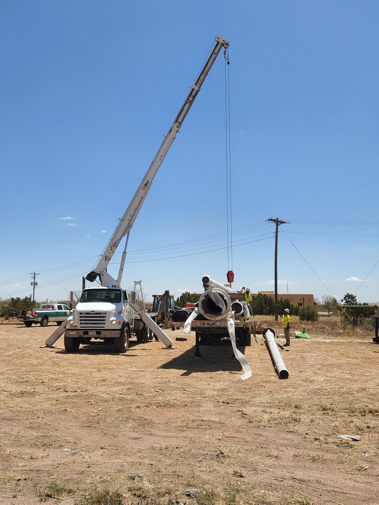 3 signal poles being delivered Broadway credit Holly Lundquist.jpg detail image