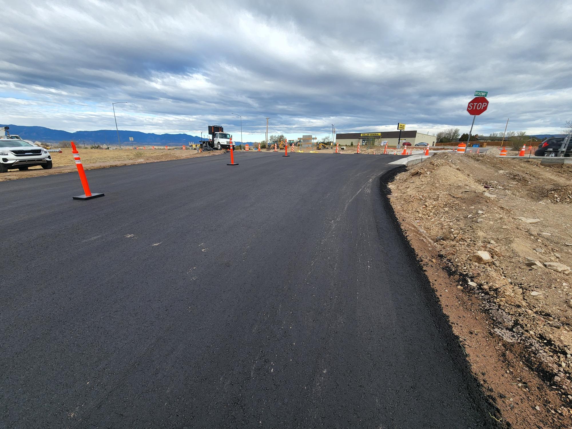 crews have widened and repaved Broadway from CO 115 to Dawson.jpg detail image