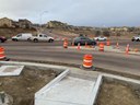 Feb. 2021 project photos at the intersection of CO 16 and Sneffels with new curb and gutters. Photo provided by Main Electric. thumbnail image