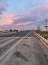 Sunrise over a newly resurfaced section of Colorado Boulevard in August 2023 thumbnail image