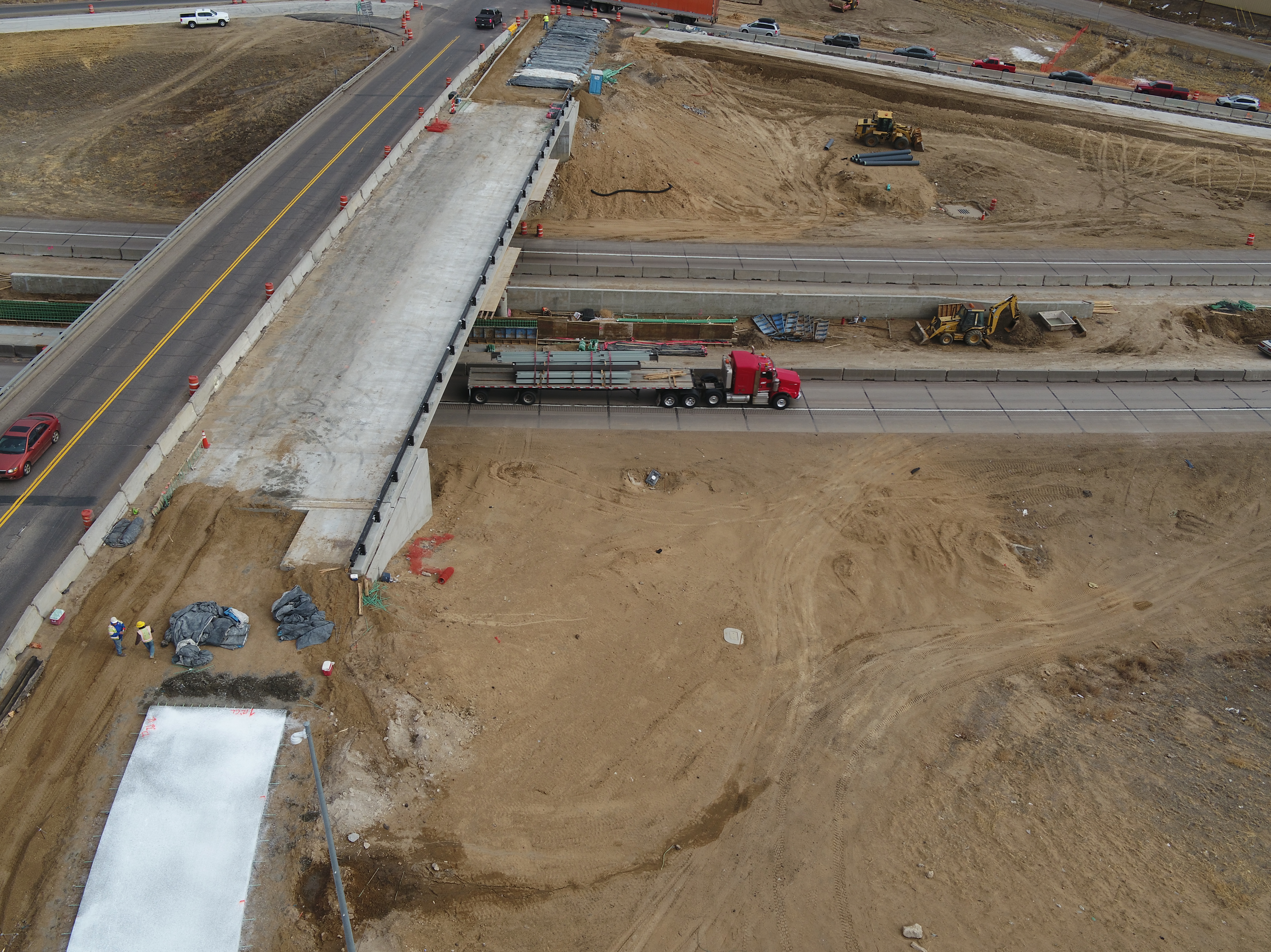 March 2021. Crews working to connect roadway widening. detail image