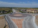 September 2021-Drone aerial of the  newly completed roundabout. Photo provided by CDOT. thumbnail image