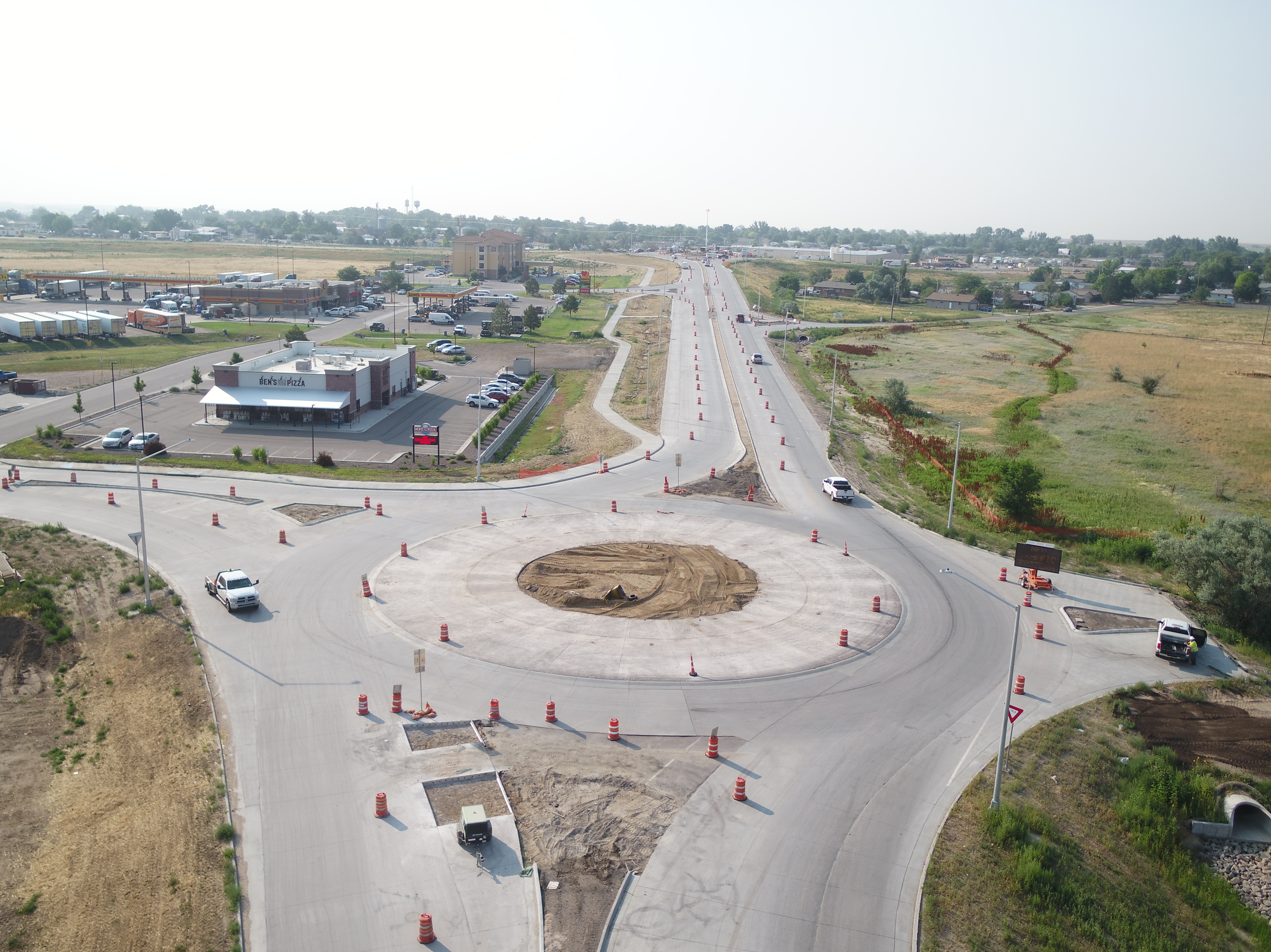 July 2021, the completed west roundabout. Photo courtesy of CDOT. detail image