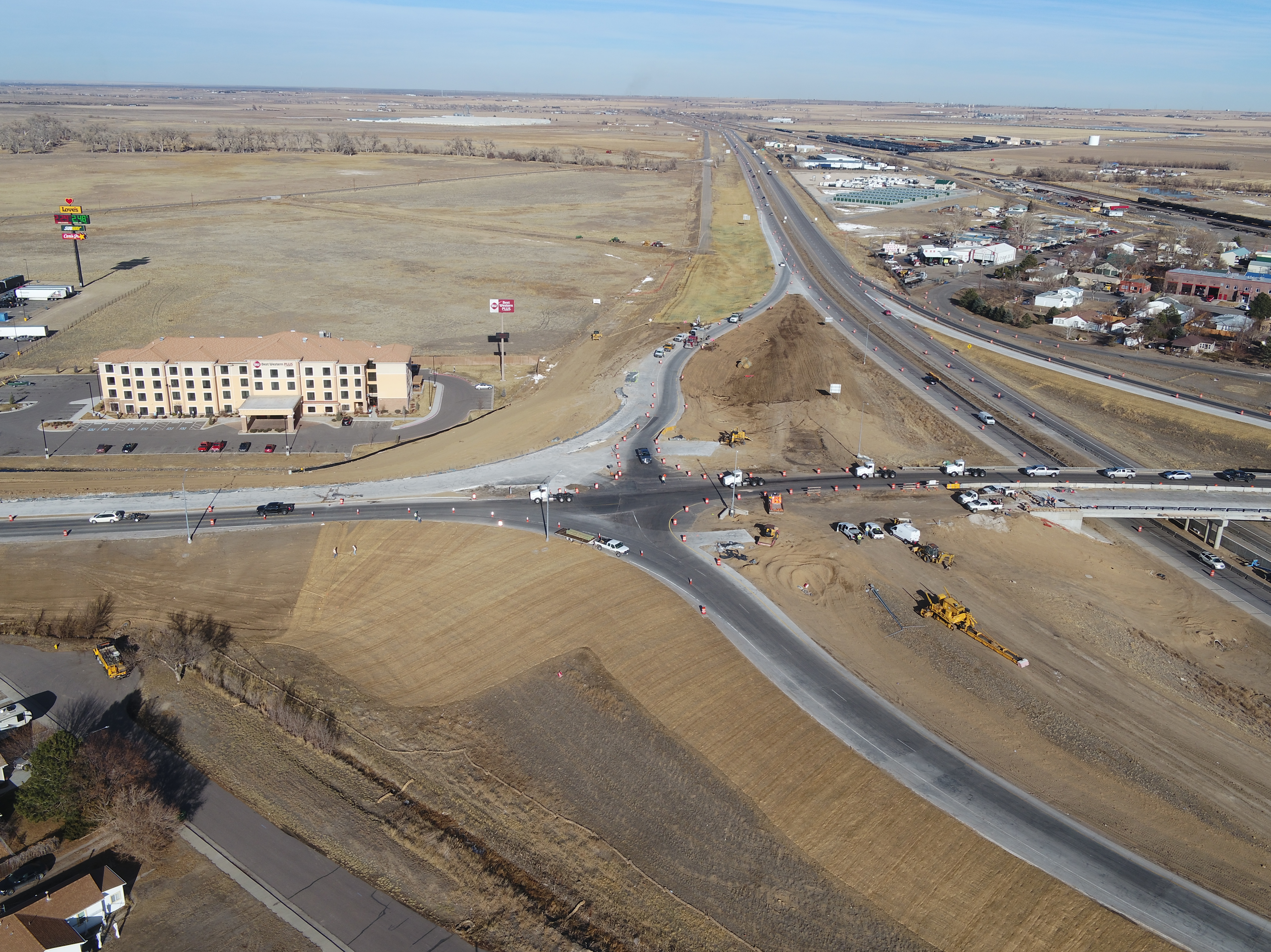 Feb. 2021 project update photo of CO 52 and I-76. Photo provided by CDOT. detail image