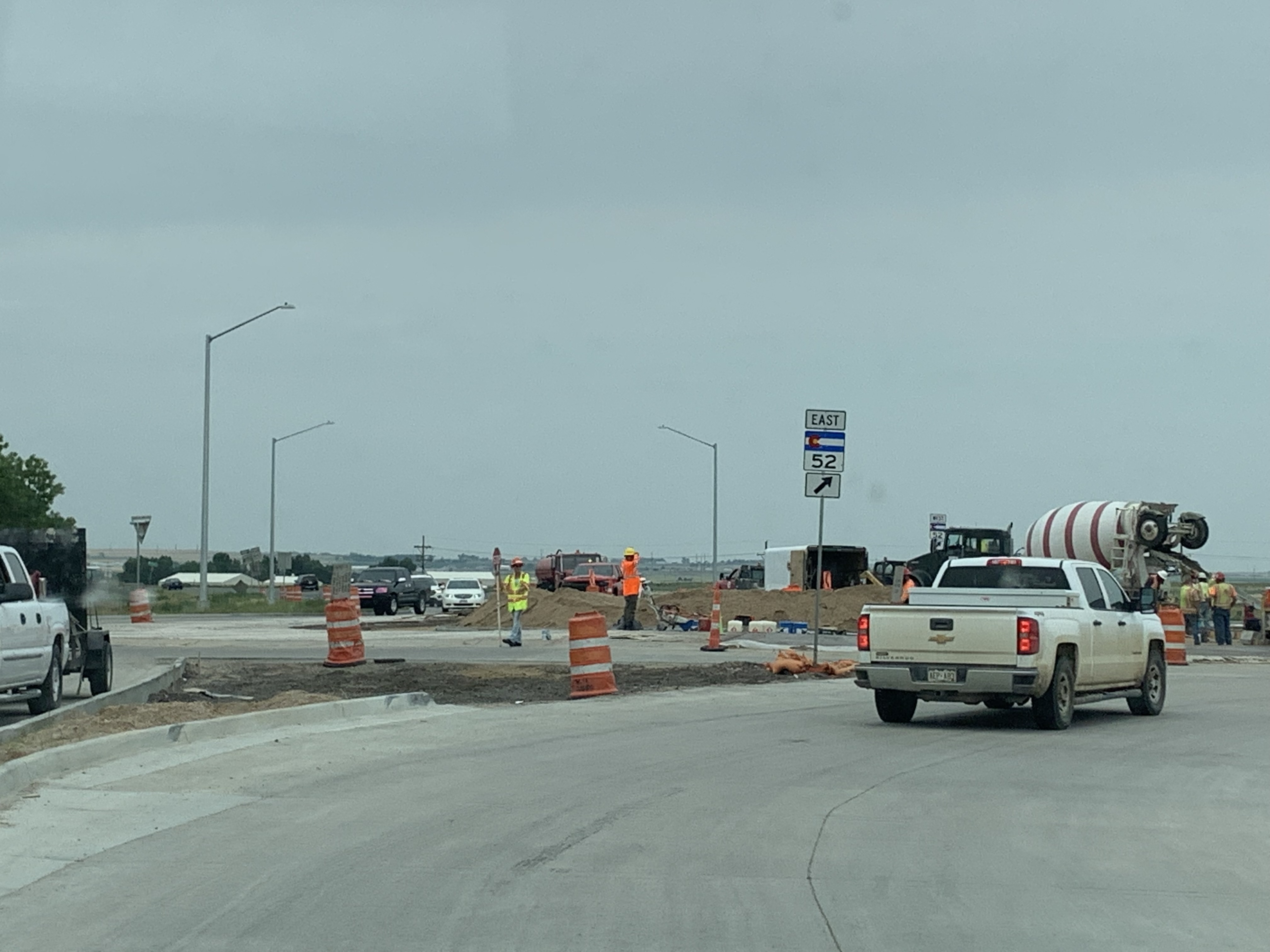 August 2021-Work continues on new roundabout on CO 52. Photo provided by Baseline Engineering Corporation. detail image