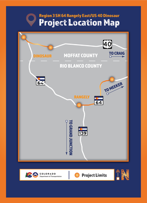 CO 64/US 40 Rangely Map