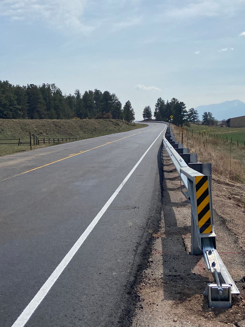 New guardrail and paving north end of CO 69.jpg detail image