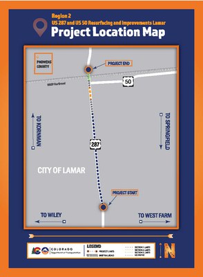 US 287 Project Map