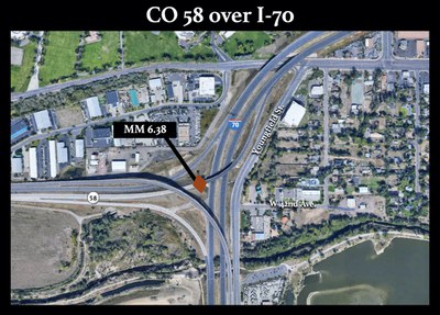 CO 58 over I-70 Map