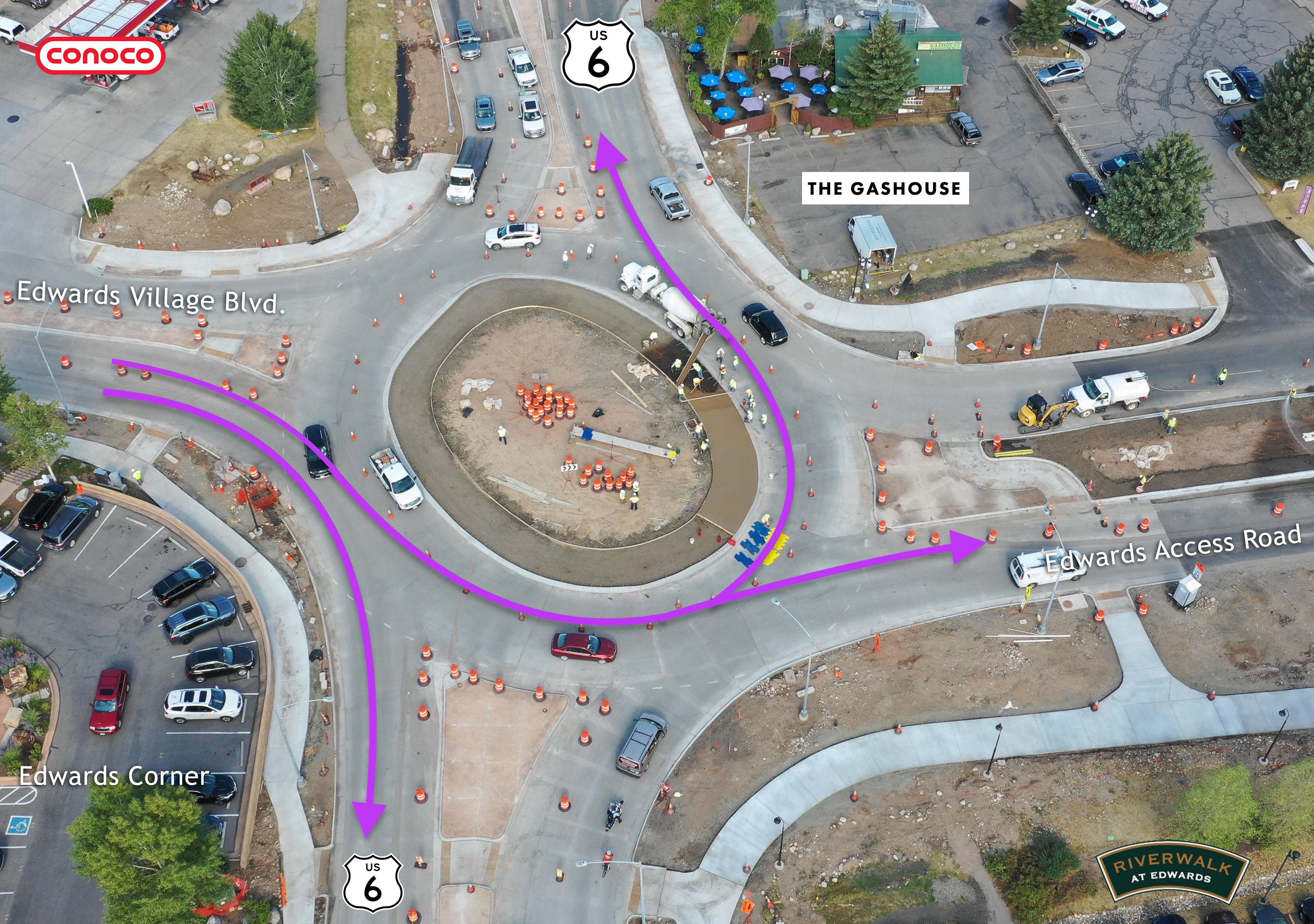 Northbound roundabout map detail image