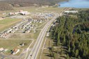 Dickey and Jarelle Drives: Looking north on SH 9. Dickey Drive and Jarelle Drive intersections lead to local residential developments. thumbnail image