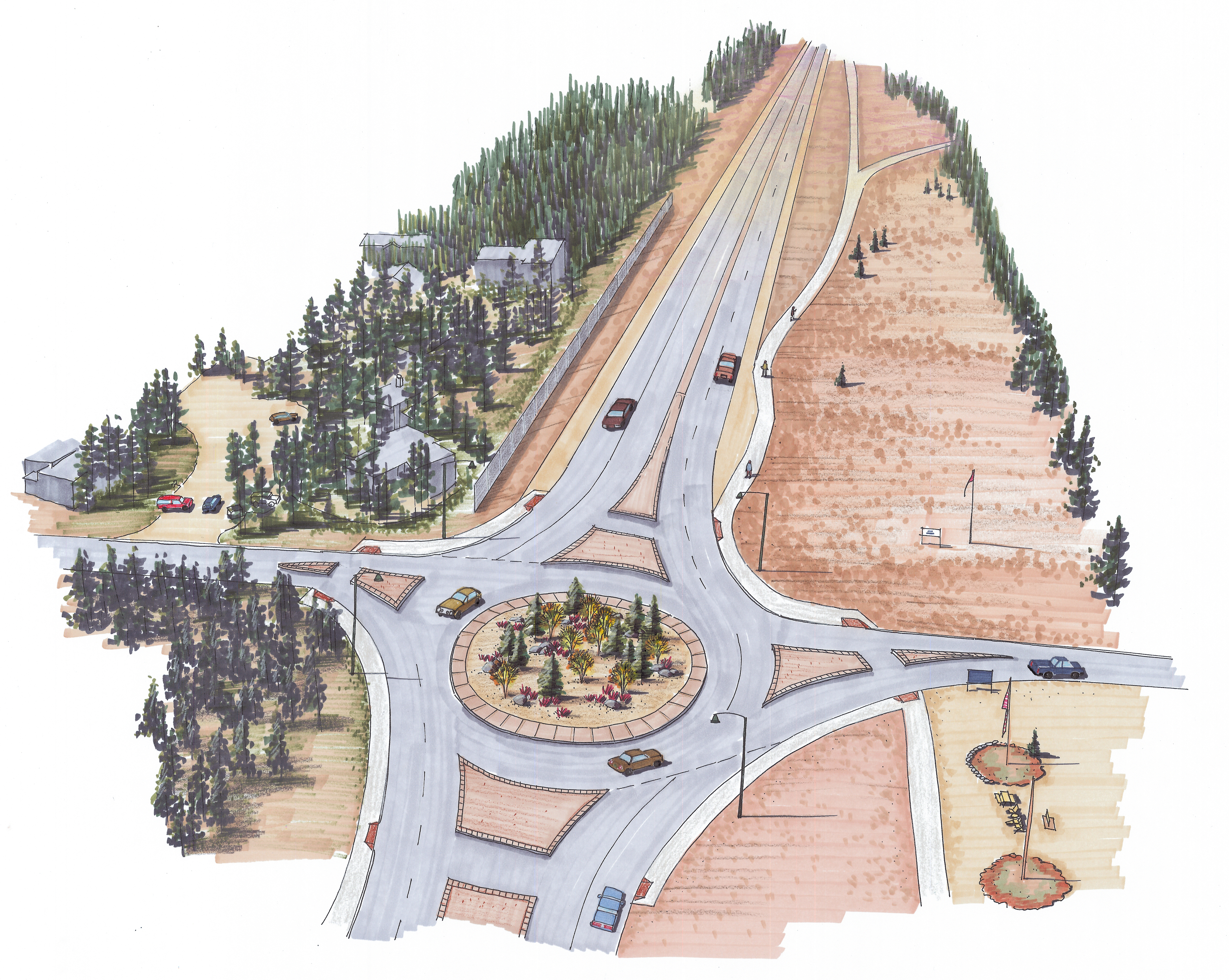SH 9 Roundabout Sketch detail image