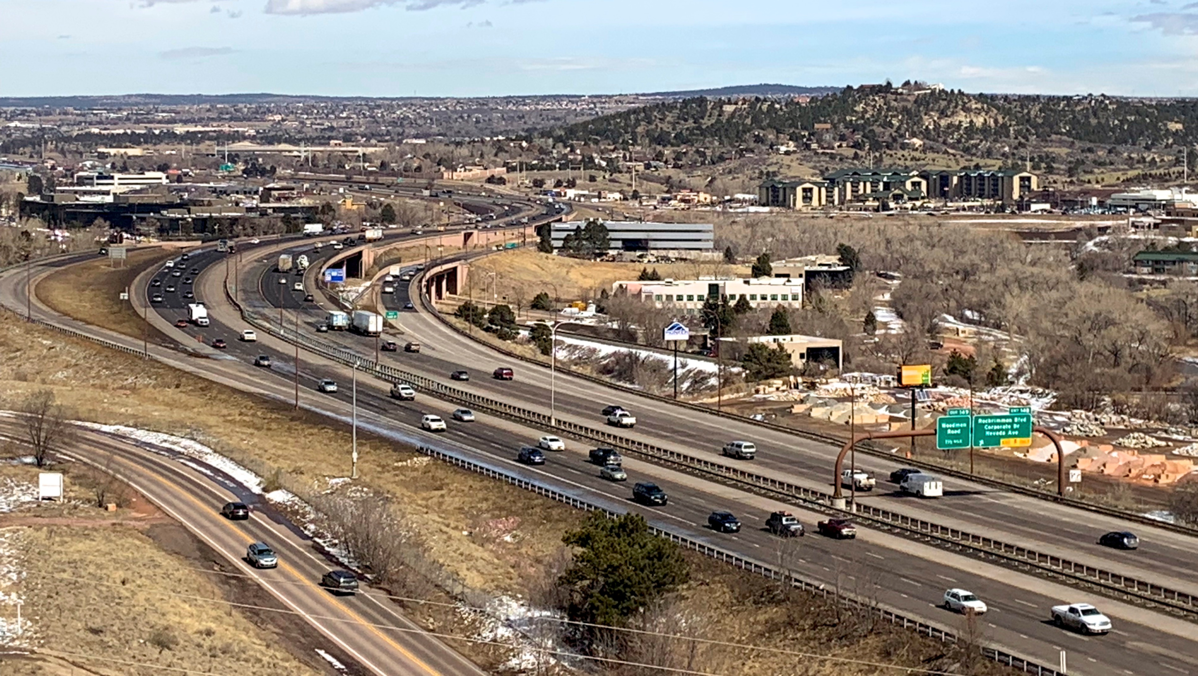 Final photo of I-25 Rockrimmon Project.
