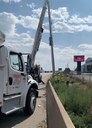 Electrical crews setting signal pole at 58th Avenue on ramp.jpg thumbnail image