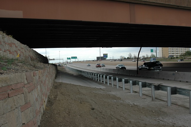 Northeast view slope paving and guardrail.jpg detail image