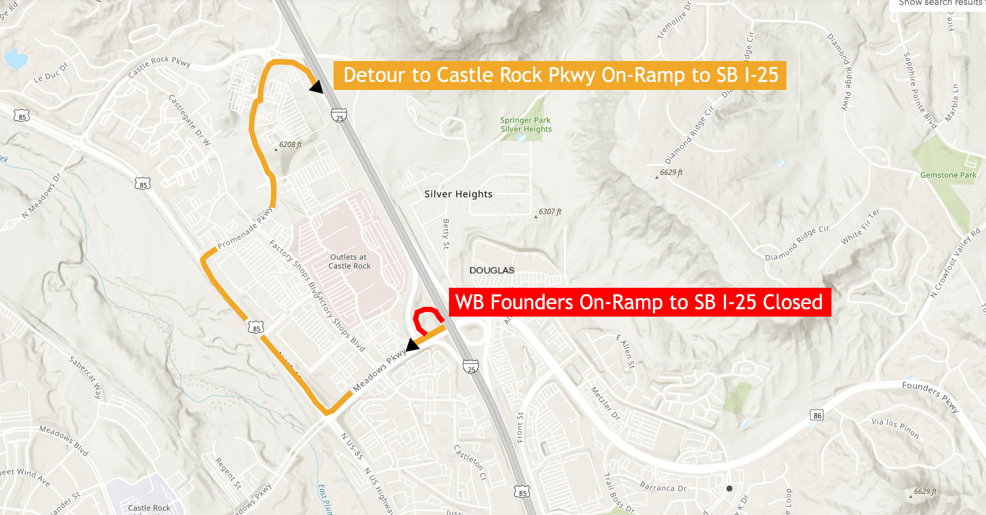 I-25 Founders On-Ramp Detour Map.jpg detail image