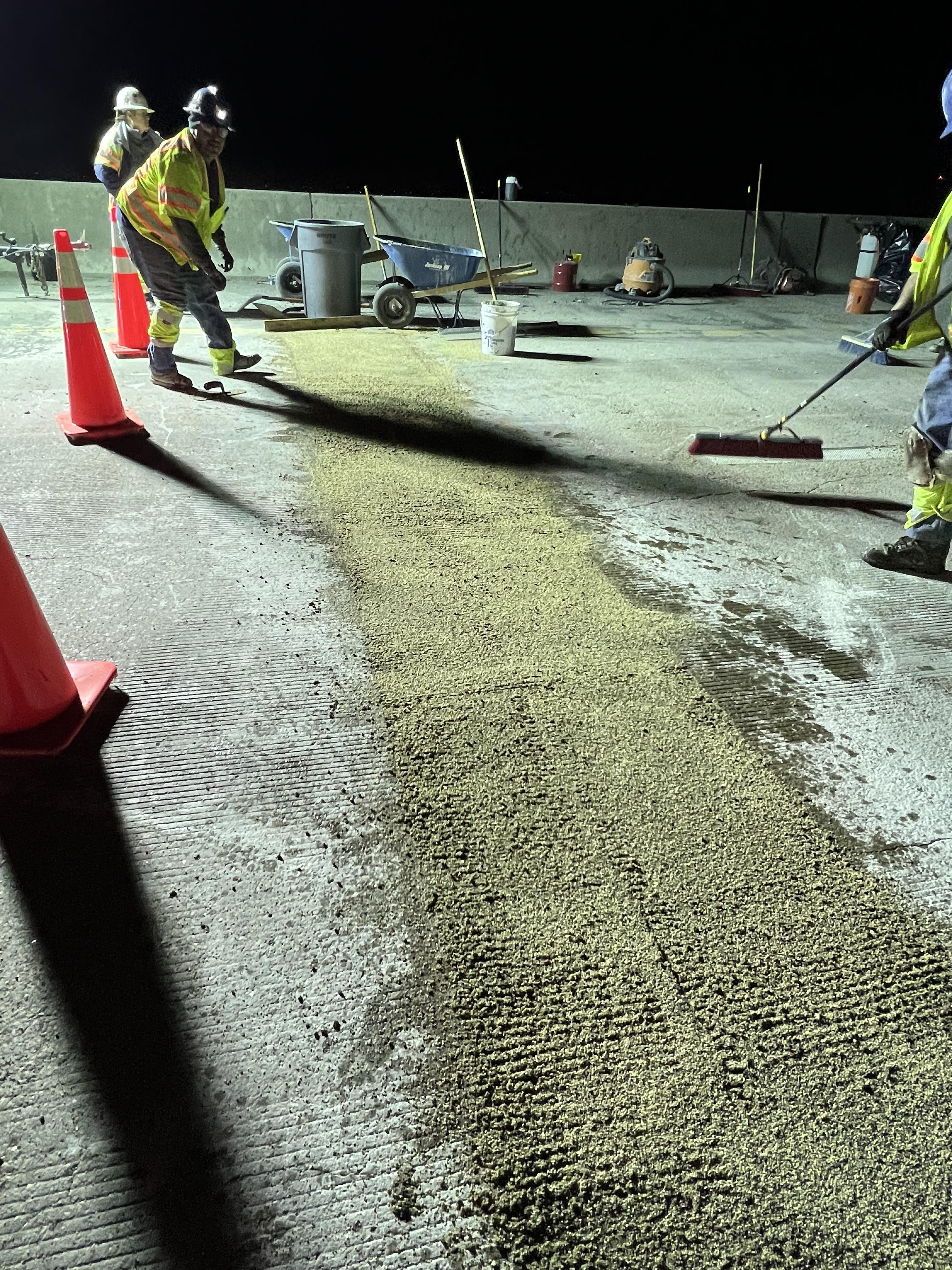 concrete slab replacements continue during night work detail image