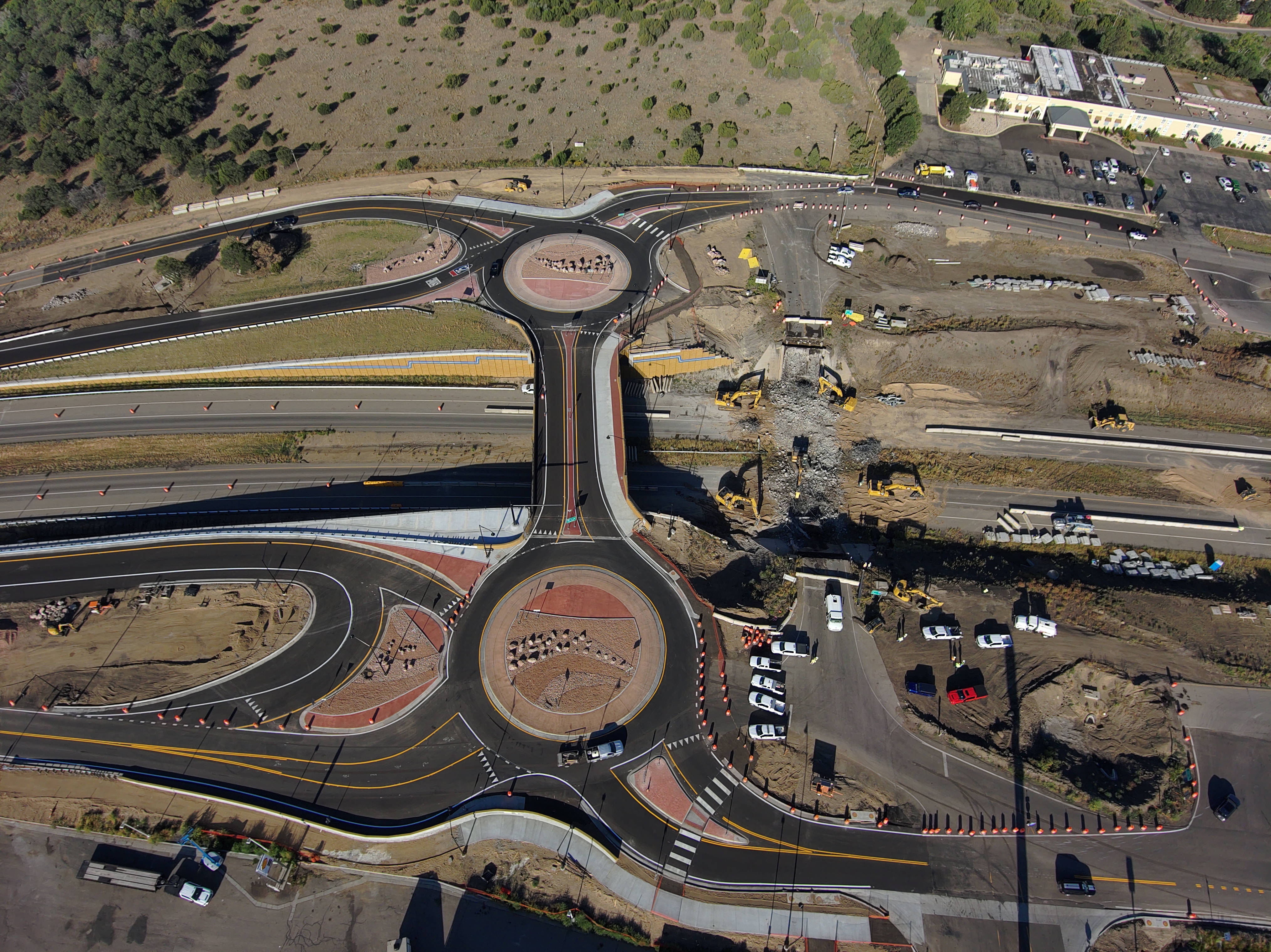 drone view roundabouts after bridge demo 9 22 22.JPG detail image