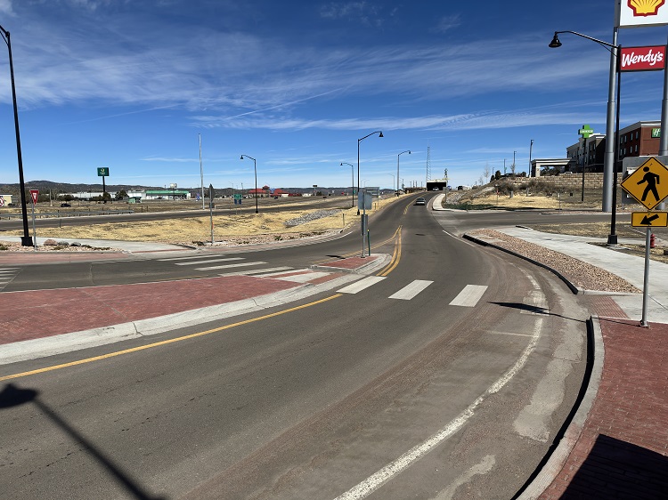 New pedestrian crosswalk Santa Fe Trail Carlos Madrid.jpg detail image