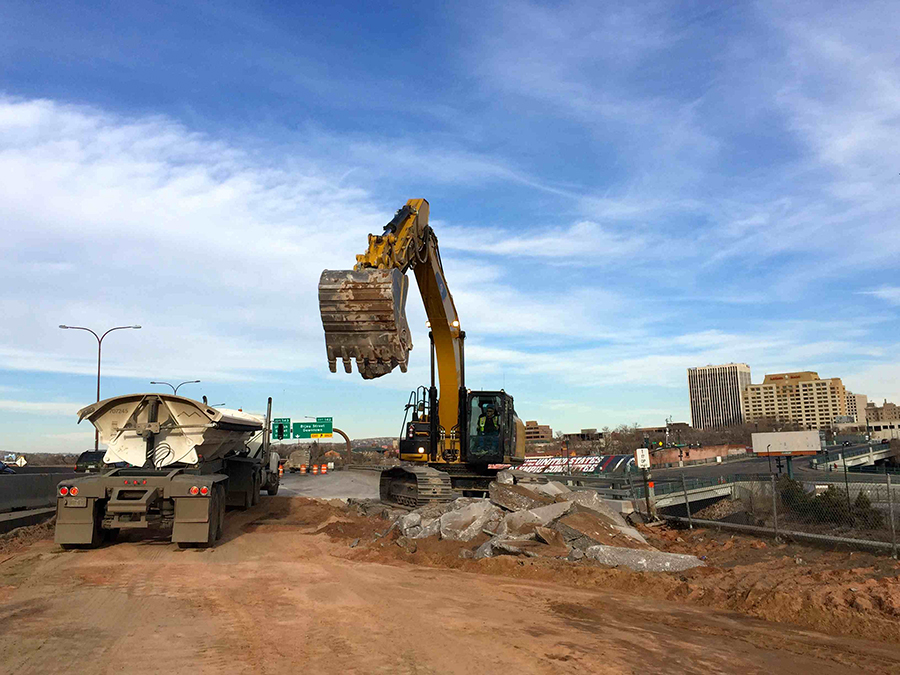 Crews remove concrete from northbound I-25 detail image