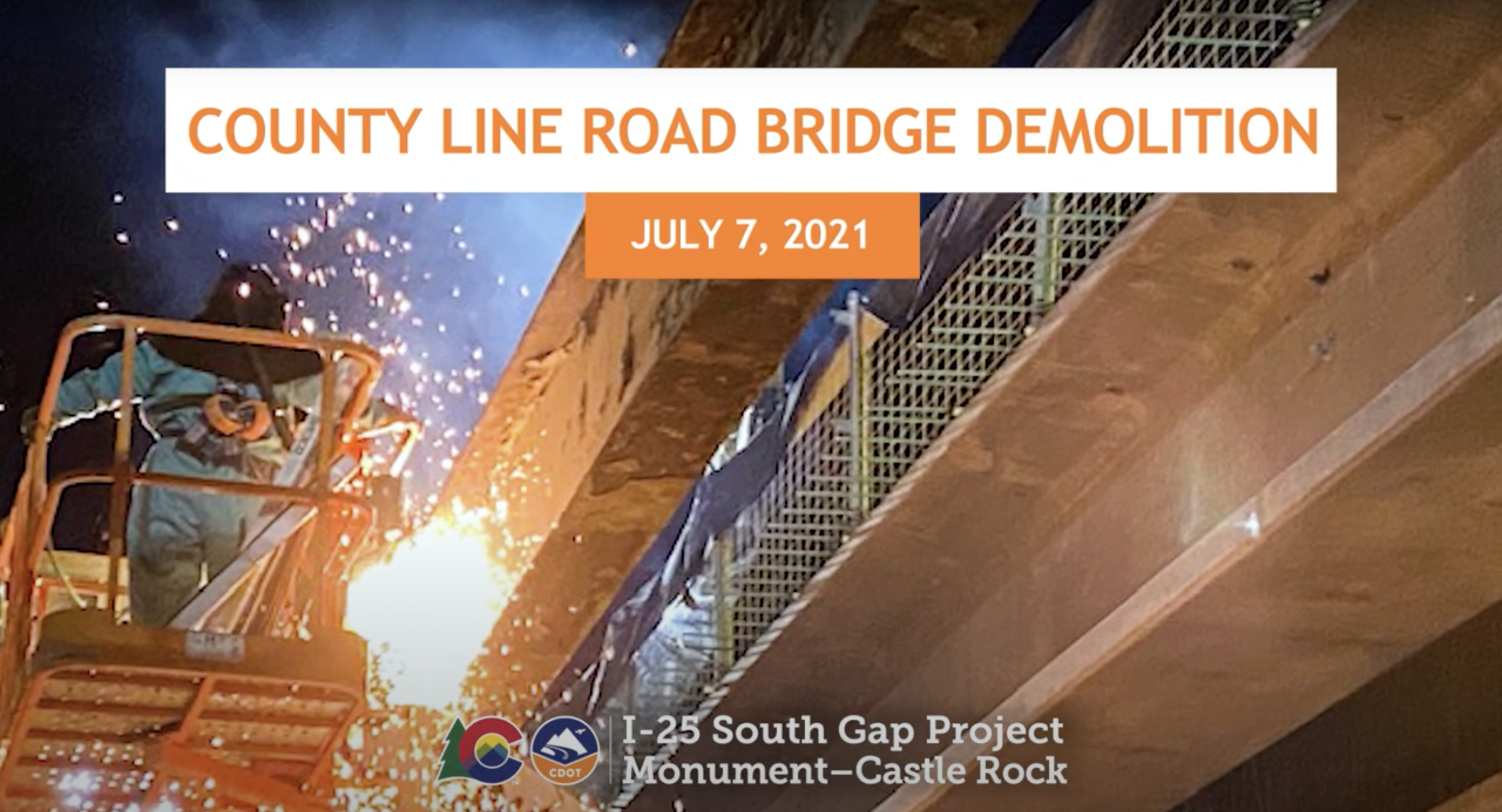 I-25 South Gap County Line Road Bridge Demolition detail image
