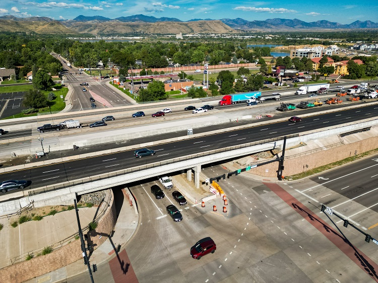 Drone view new bridge structures I70 over 32nd Ave Photo John Klippel.jpg detail image