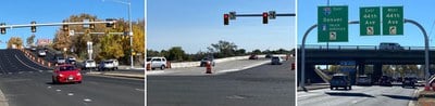Various views of improvements to the Westbound I-70 Ward Road Interchange