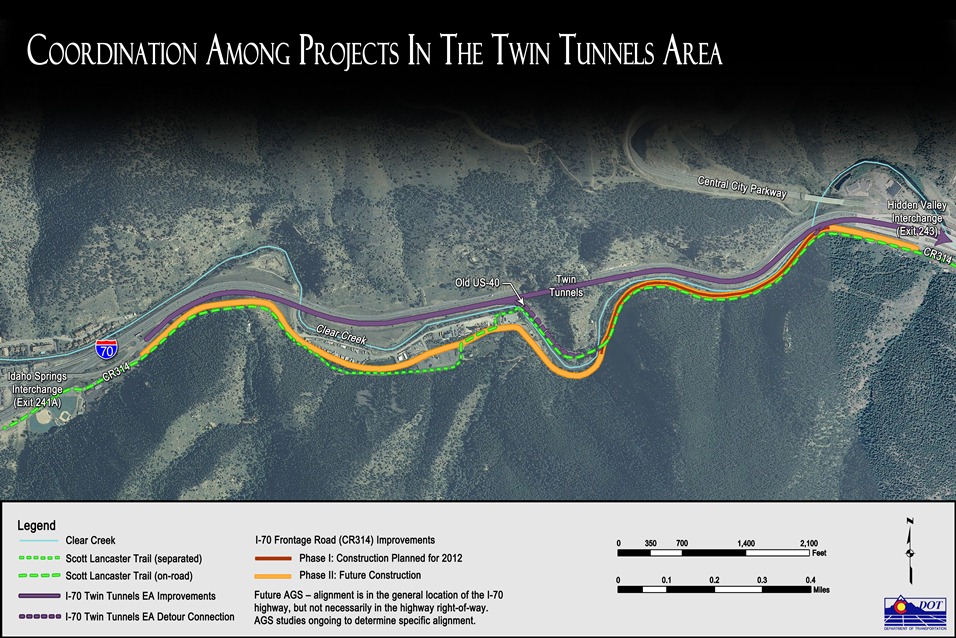 Map: Coordination Among Projects in Twin Tunnels Area detail image