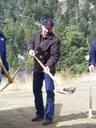 Black Hawk Mayor David Spellman shovels the first dirt on the SH 119 Main Street South project. thumbnail image