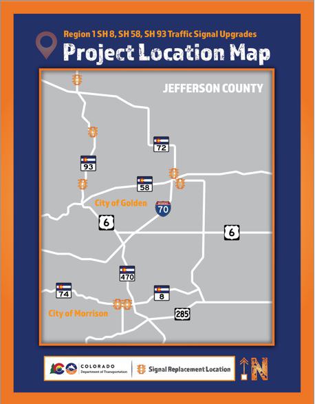 R1 Traffic Signal and ADA Ramp Upgrades Project Map