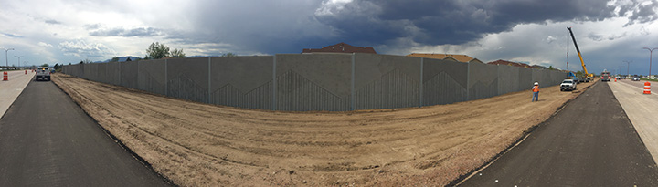 Sound wall panoramic view detail image