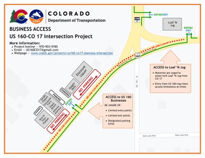 US 160 & CO 17 Project Map