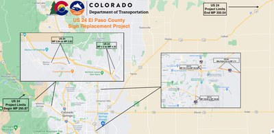 US 24 El Paso County Sign Project Map