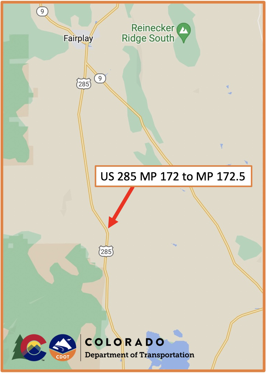 US 285 South Fork project map detail image