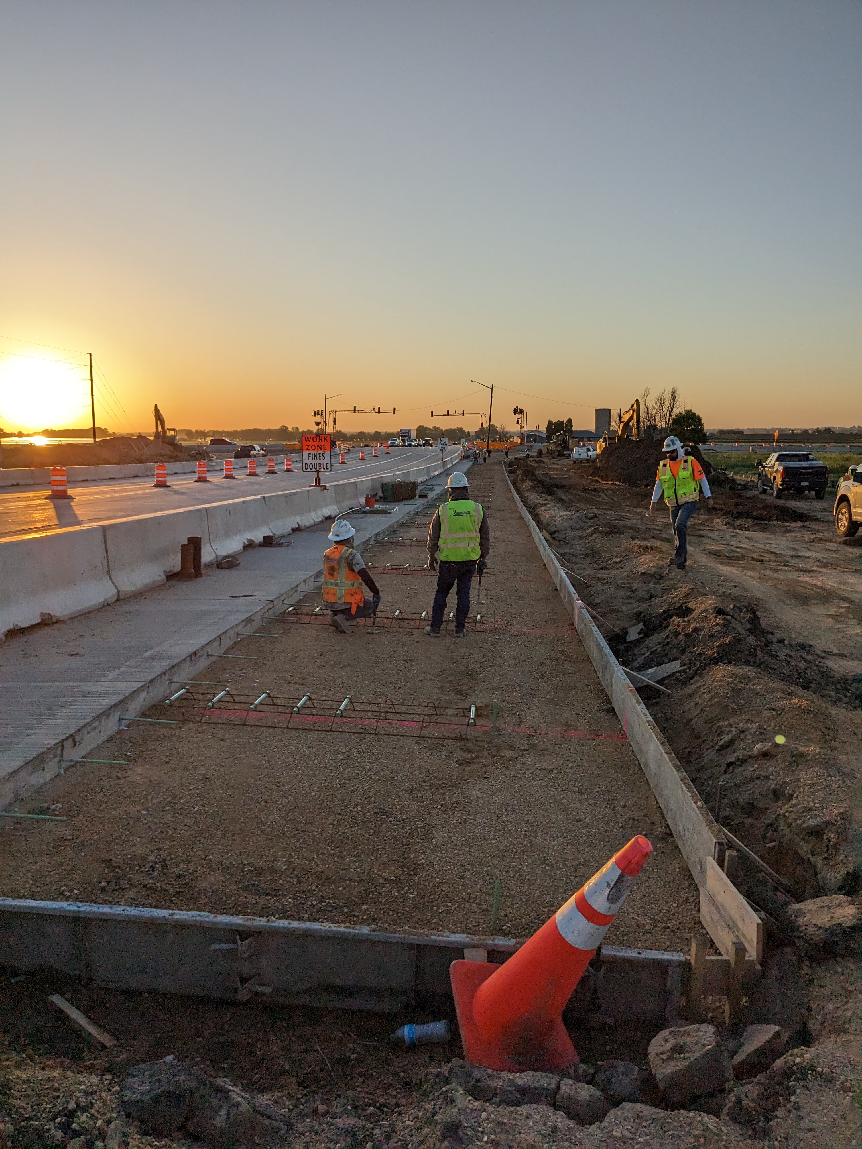 Crews forming new sidewalk curb and gutter for the US 287 CO 52 Improvement Project Photo Tim Bricker.jpg detail image