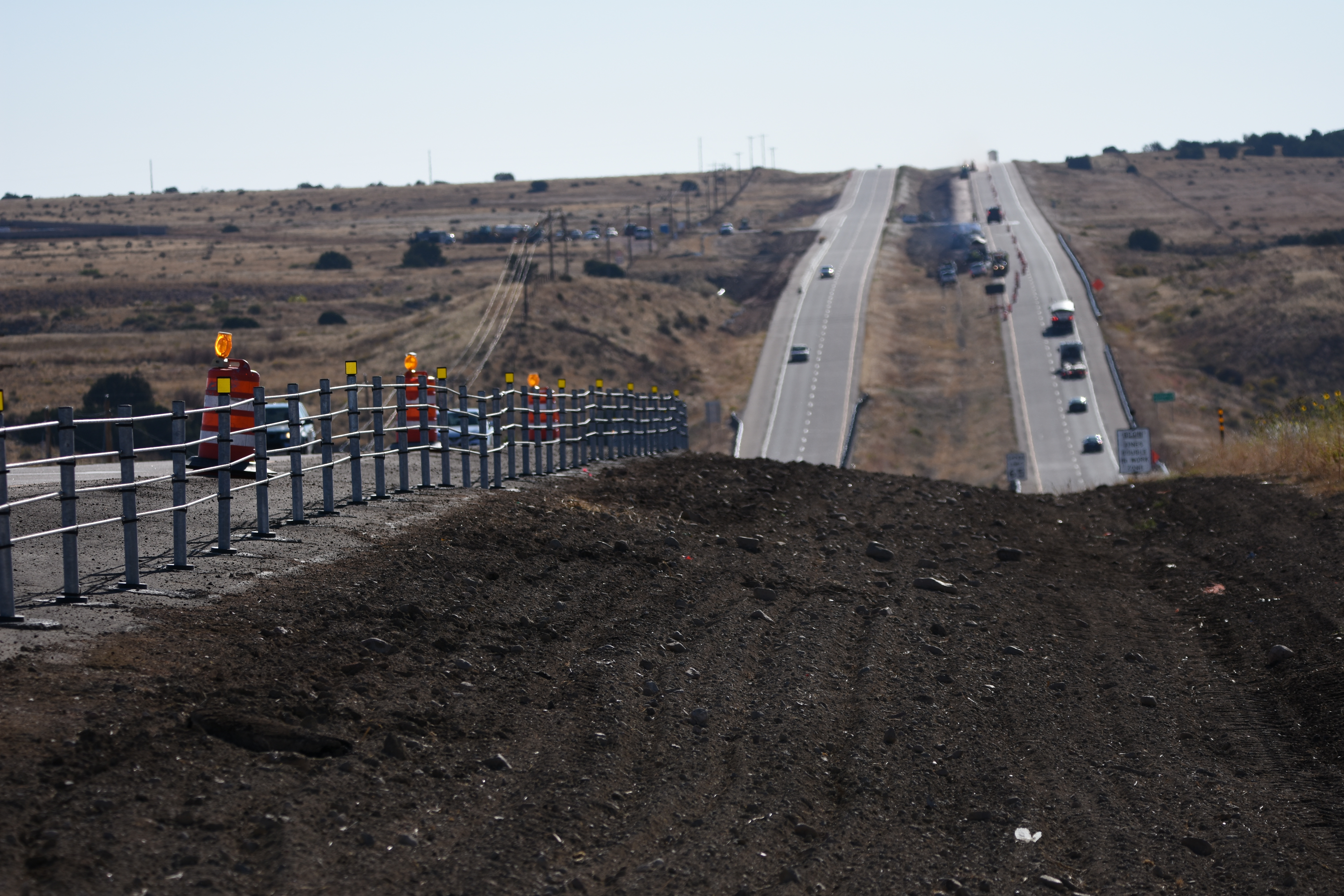 East view of work zone showing newly seeded and mulched median.JPG detail image