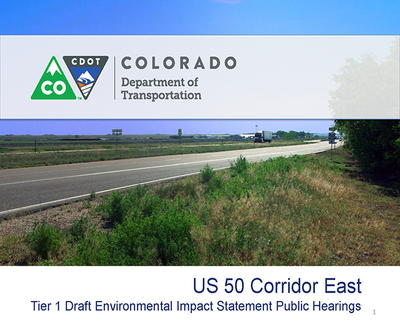 US 50 Corridor East Tier 1 Morning Presentation
