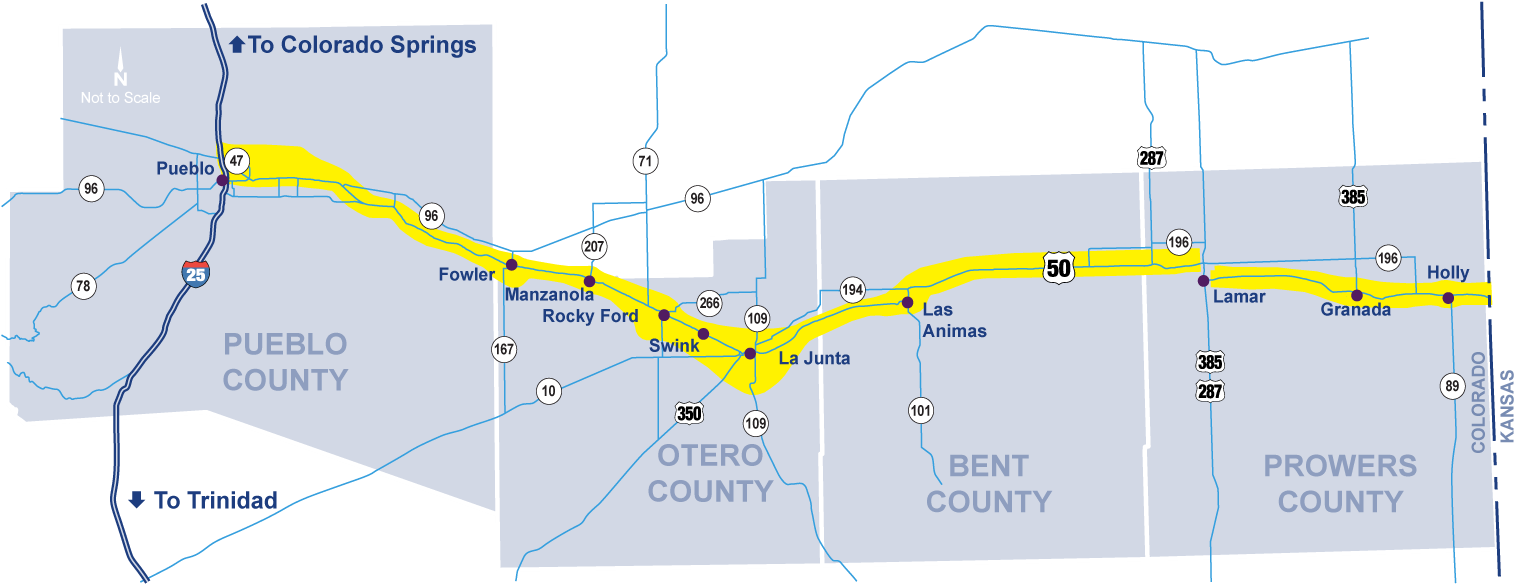 US 50 Regional View Map