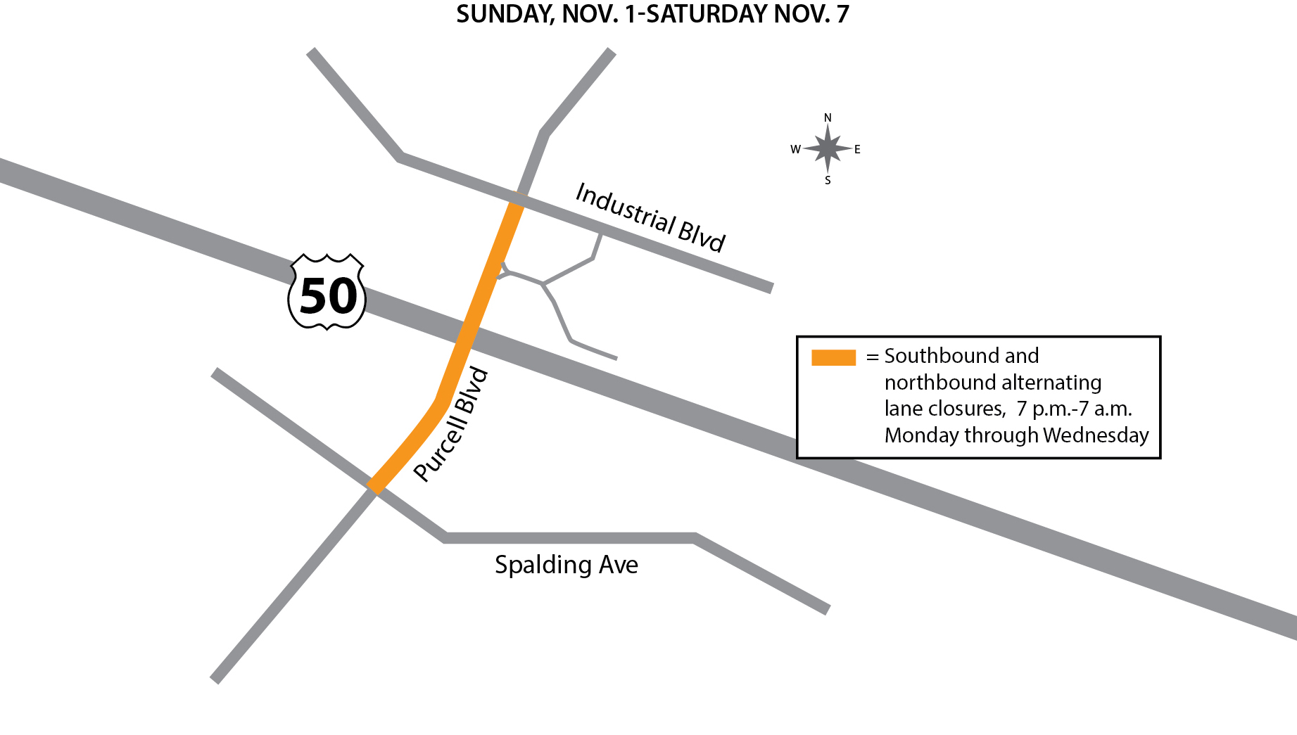 US 50 Purcell TrafficAdv map Nov1.jpg detail image